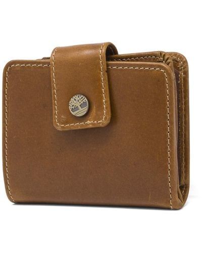 Timberland Womens Leather Rfid Small Indexer Wallet Billfold - Brown