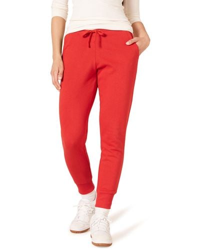 Amazon Essentials Pantalón de chándal en Felpa - Rojo