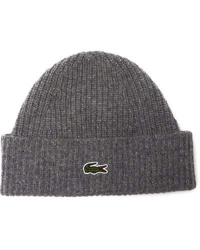 Lacoste _adult Rb9883 Beanie Hat - Grey