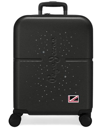 Pepe Jeans Jane Maleta de cabina Negro 40x55x20 cms Rígida ABS Cierre TSA integrado 37L 3,22 kgs 4 Ruedas dobles Equipaje de o