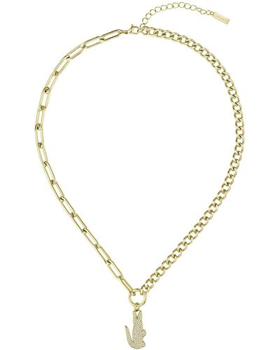 Lacoste Collar para Mujer Colección CROCODILE con cristales - 2040145 - Metálico