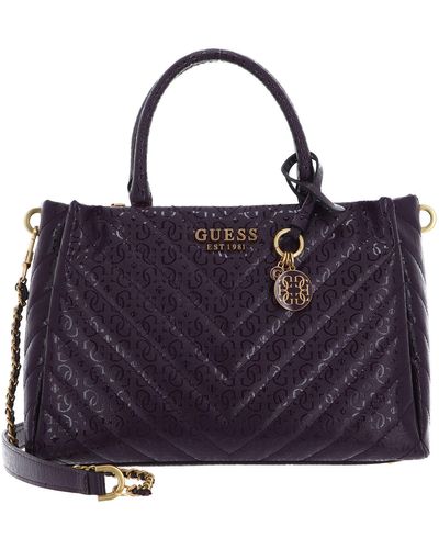 Guess Jania Society Satchel Amethyst - Paars