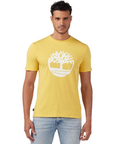 Timberland S Tfo Ss Tree Logo Non-ringer Regular T-shirt - Yellow