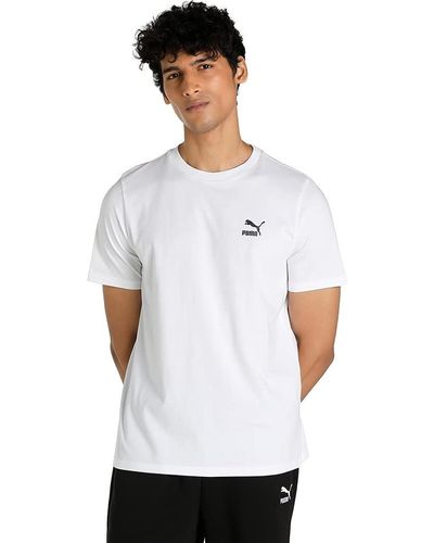 PUMA Classics Small Logo Tee Tshirt - Weiß