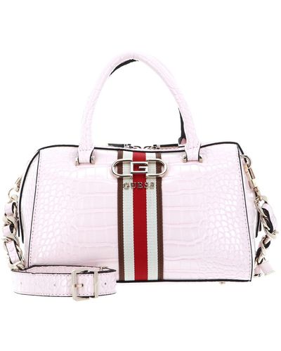 Guess Nelka Box Satchel Pale Pink - Rosso