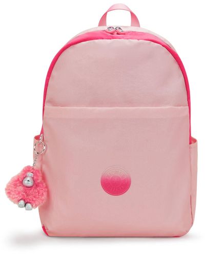 Kipling Haydar Metallic 15"" Laptop Backpack Blush Met Bl - Pink