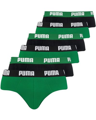 PUMA Slips Briefs Unterhosen 521030001 6er Pack - Grün