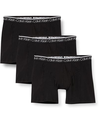 Calvin Klein Bokserki 3 Szt Krótkie Bokserki Mężczyźni,czarny W/czarny Wb,m - Zwart