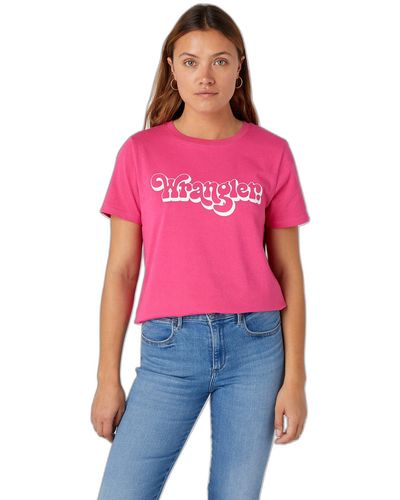 Wrangler T-Shirt Normale - Rosa