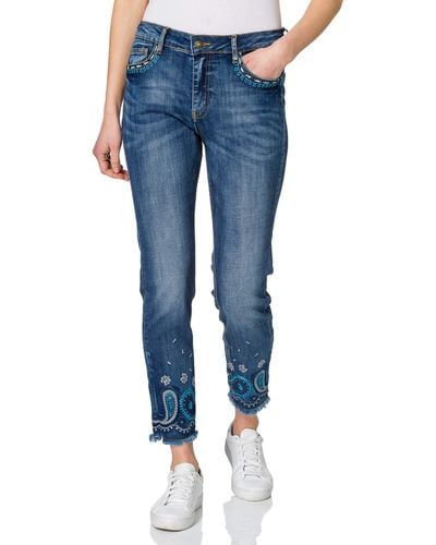 Desigual Denim_enkelbroek Voor - Blauw