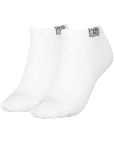Calvin Klein S Jeans Organic Cotton Socks 2 Pack Sneaker - Weiß
