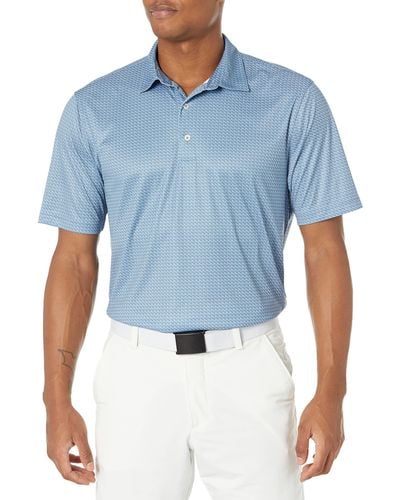Greg Norman Collection Ml75 Microlux Whale Tail Print Polo - Blue