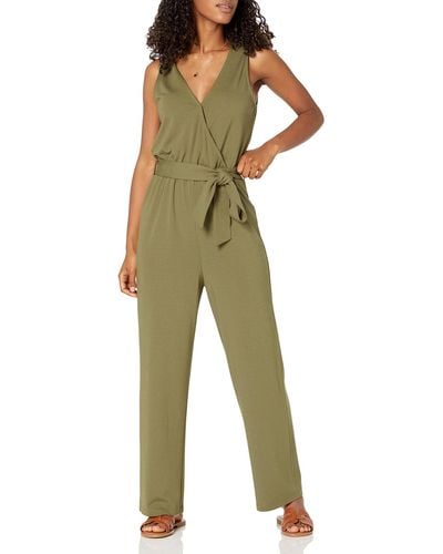 The Drop @caralynmirand Sleeveless Wrap-jumpsuit - Green