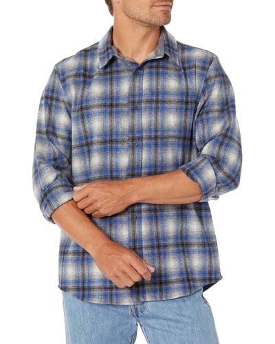 Pendleton Long Sleeve Classic-fit Lodge Shirt - Blue