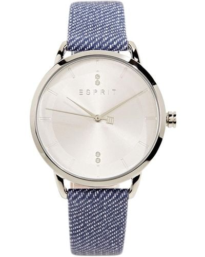 Esprit Uhr mit Leder-Armband - Weiß