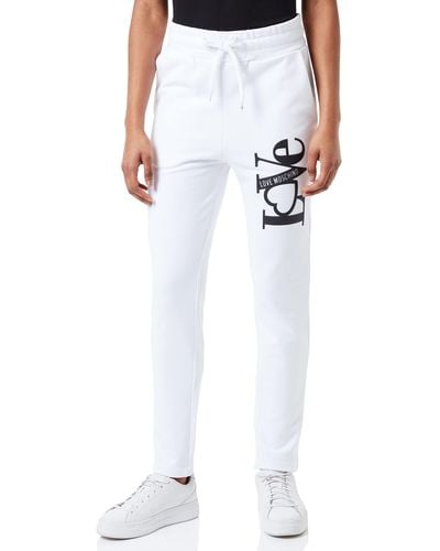 Love Moschino Loose Fit Jogger Casual Trousers - White