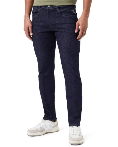 Replay M914Y Anbass Power Stretch Jeans - Bleu