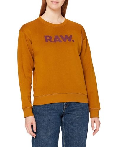 G-Star RAW Premium Core Raw. Crewneck - Orange