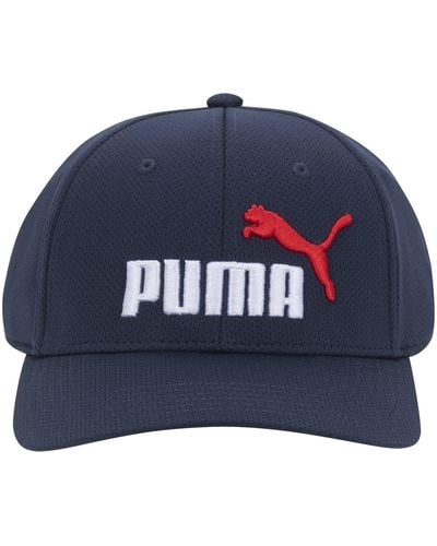 PUMA Evercat Mesh Stretch Fit Cap Baseballpet - Blauw