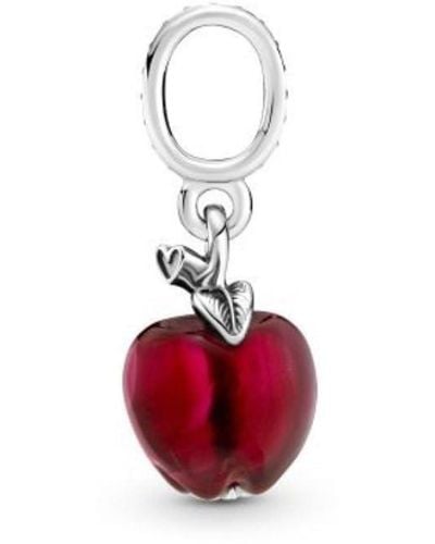 PANDORA Murano-Glas Roter Apfel Charm-Anhänger in Sterling Silber mit Zirkonia Moments Collection