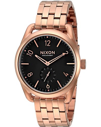Nixon Analogue Swiss-quartz Watch With Stainless-steel Strap A9501932 - Black
