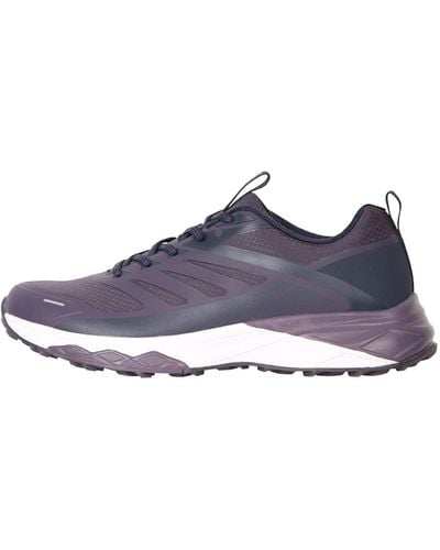 Mountain Warehouse Breathable & Mesh Lined Trainers With Lightweight Rubber Outsole - Best For Summer Spring & Outdoors Purple S Shoe Size 4 - Blue