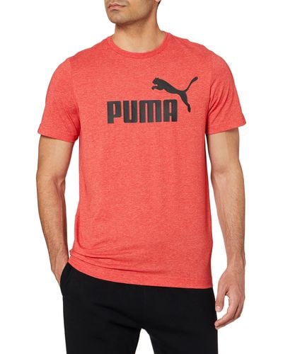 PUMA T-Shirt ESS+ 2 COL LOGO TEE - Rot