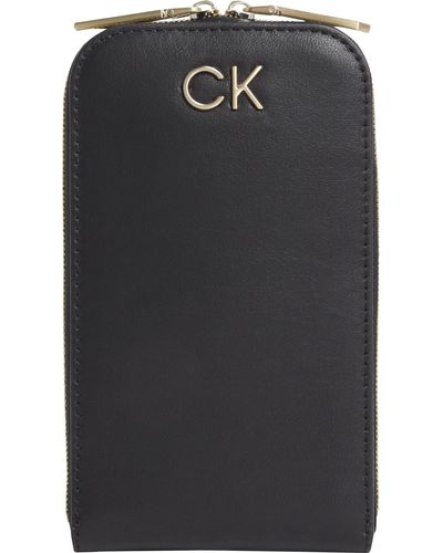 Calvin Klein Re-lock Phone Crossbody Tech Accessory - Black