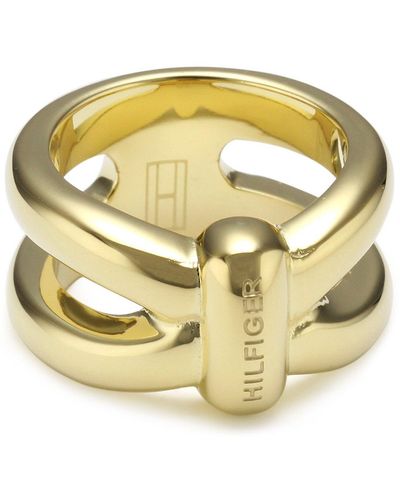 Tommy Hilfiger Jewelry -Ring IP gold beschichtet Edelstahl Gr. 52 - Mettallic