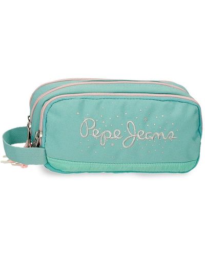 Pepe Jeans Jane Estuche Triple Azul 22x10x9 cms Poliéster