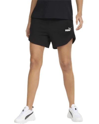 PUMA Womens Essentials 5" High Waist Shorts - Black