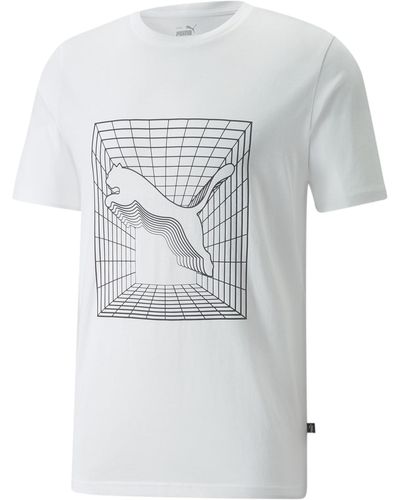 PUMA Cat Graphic Tee T-Shirt - Weiß
