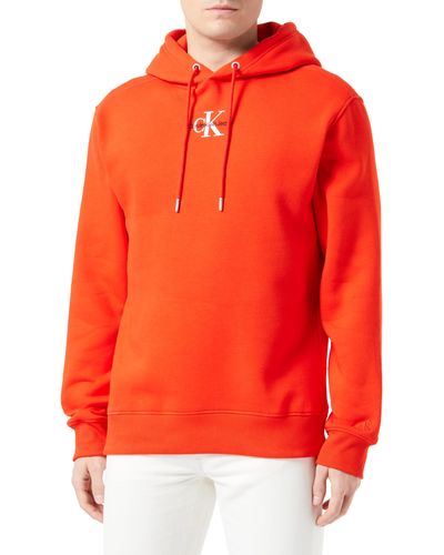 Calvin Klein Hoodie Monologo - Orange