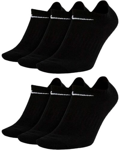 Nike Socken 6 Paar Sneakersocken Füßlinge Socken SX7682,6 Paar Schwarz,34-38