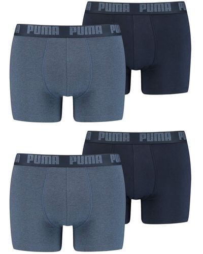 PUMA Boxer Shorts Underwear Pack Of 4 - Blue