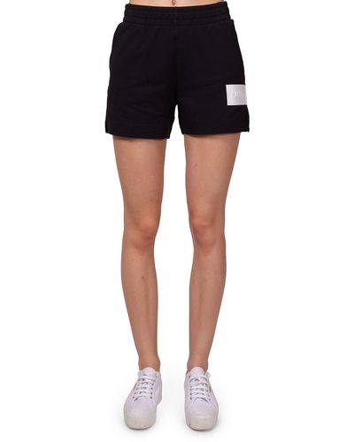 Calvin Klein Pantaloncini Sportivi Donna con Logo - Taglia - Nero