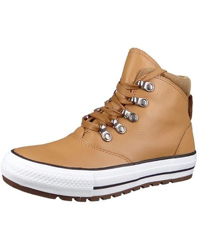 Converse Leather Boot Mid Lining Pinecone Brown 134478c - White