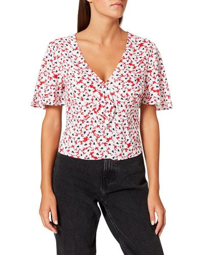 Tommy Hilfiger TJW Printed Knot Top - Rosso