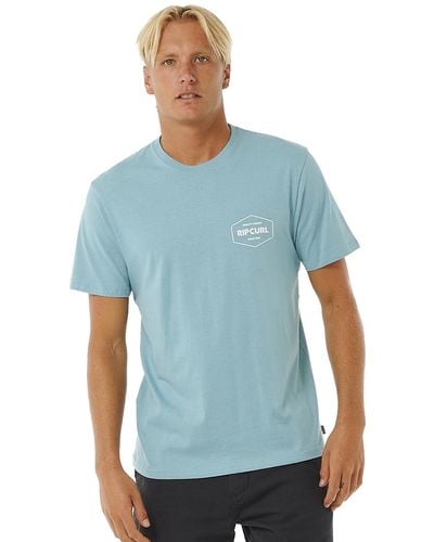Rip Curl Stapler Short Sleeve T-shirt L - Blau