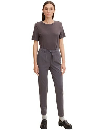 Tom Tailor Jersey Loose Fit Stoffhose - Mehrfarbig