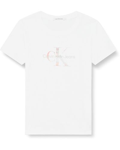 Calvin Klein T-Shirt Kleid aus Baumwolle - Weiß