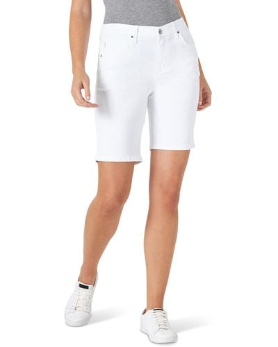 Lee Jeans Missy Relaxed Fit Bermuda Short - White