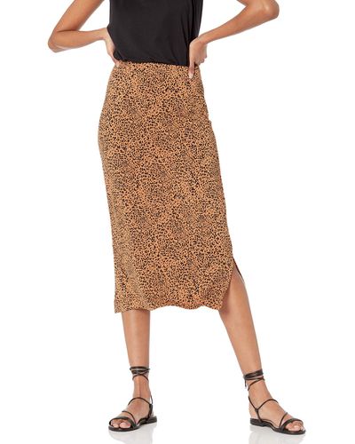 Amazon Essentials Pull-on Knit Midi Skirt - Multicolour