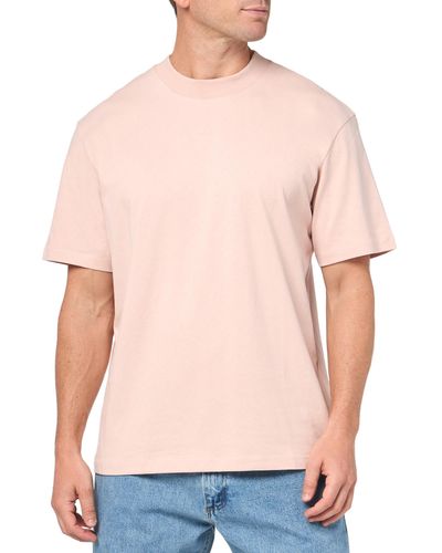HUGO Small Centre Logo Jersey Short Sleeve T-shirt - Pink