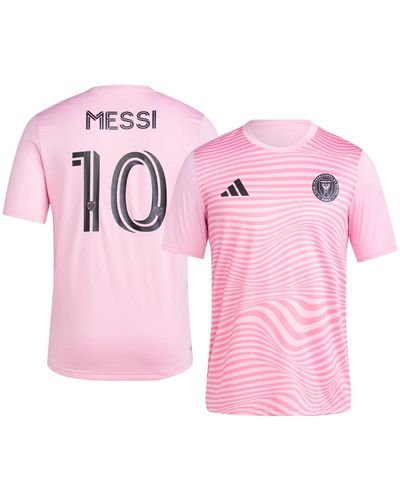 adidas Lionel Messi Inter Miami Cf #10 Player Name & Number Performance Shirt - Pink
