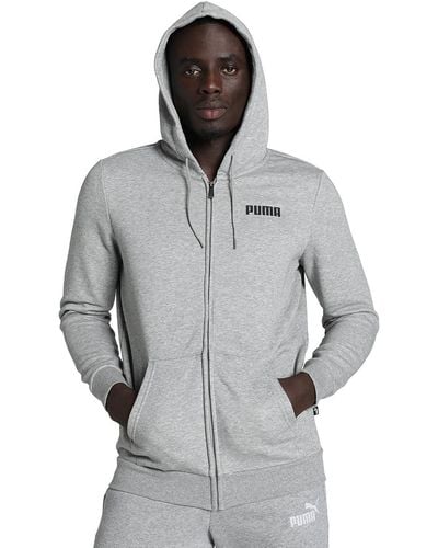 PUMA Essentials Full-zip Full-length Hoodie - Grey