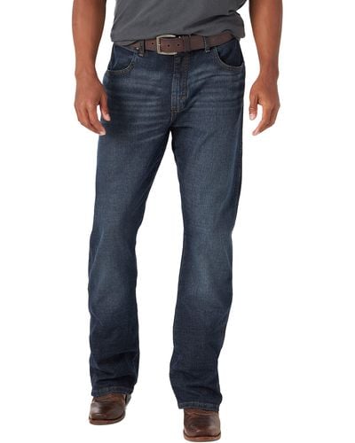 Wrangler Retro Relaxed Fit Boot Cut Jeans - Blau