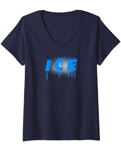 Bogner Fire and Ice Dynamic Duo passende Kostüme T-Shirt mit V-Ausschnitt - Blau