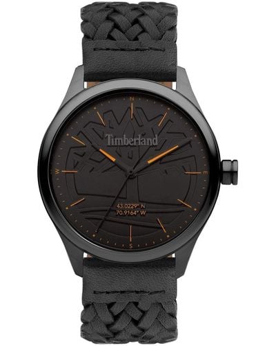 Timberland Analoog Kwarts Horloge Met Lederen Armband Tdwga2100702 - Zwart