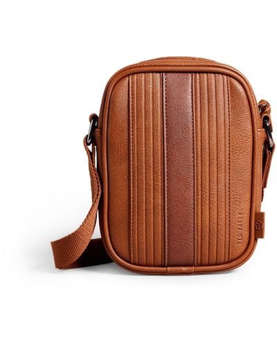 Ted Baker Evver Pu Flight Bag Flight Bags Tan One Size - Brown